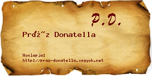Práz Donatella névjegykártya